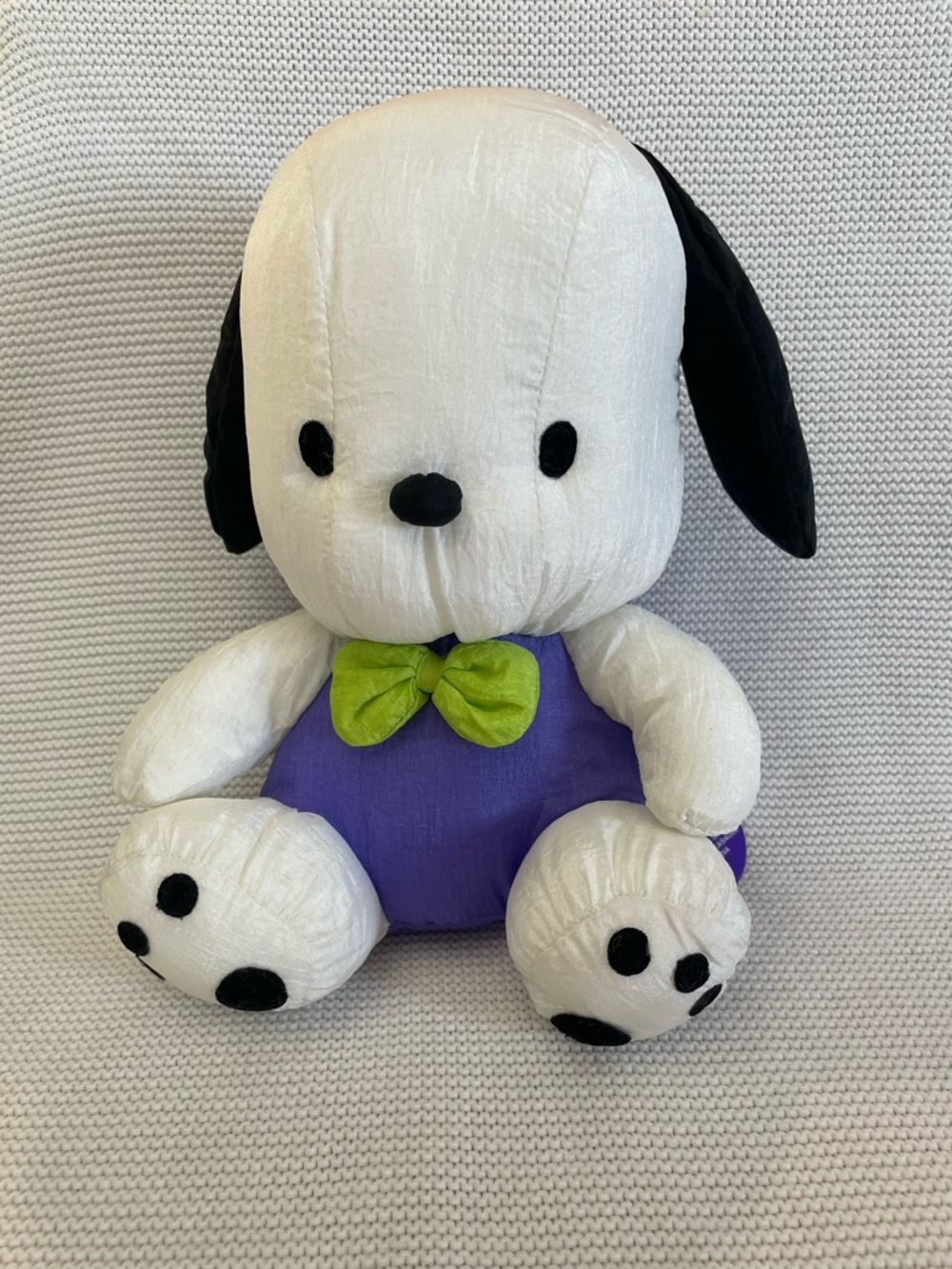 Vintage Sanrio Pochacco Plush 1994 Large Puffalump Nylon 10" Plush Doll Dog WT
